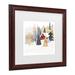 The Holiday Aisle® Victoria Borges 'Christmas Chalet I' Matted Framed Art Canvas in Green/White | 13.75 H x 13.75 W x 0.75 D in | Wayfair