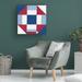 Latitude Run® Americana Patchwork Tile II by Vanna Lam - Wrapped Canvas Graphic Art Canvas, Wood in Blue/Red | 14 H x 14 W x 2 D in | Wayfair