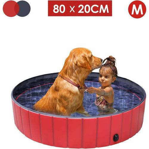 PEDY Hundepool Swimmingpool F¨¹r Hunde und Katzen Schwimmbecken Hund Planschbecken Hundebadewanne