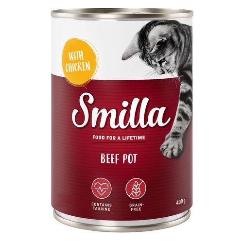 24x400g Tender Beef with Chicken Smilla Wet Cat Food
