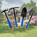 Lupexshop - set 4 pezzi attrezzatura da giardino con manici ergonomici in plastica LS9375