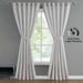 French Connection Misty Textured Light Filtering Back Tab Window Curtain Panel Pair with Tiebacks