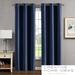 Creative Home Ideas Brea Faux Silk Blackout Grommet Window Curtain Panel Pair with Tiebacks