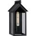 Jeffrey Alan Marks Point Dume Dunemere Matte Black Outdoor Wall Lantern with DURASHIELD - 8 in x 7.125 in x 16 in