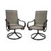 Swivel Chairs 2PCS Outdoor Dining Chairs With Mesh Fabric Weather Resistant Furniture