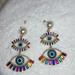 Anthropologie Jewelry | Evil Eye Rhinestone Statement Earrings | Color: Blue | Size: Os