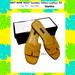 Nine West Shoes | Nine West Spring Glanna Dark Yellow Leather Sandals Sz 9.5 Nib | Color: Gold/Tan | Size: 9.5