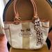 Coach Bags | Coach Rarity Vintage Leatherware Tote With Coach Tie In Sand Color | Color: Brown/Tan | Size: Os