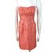 Kate Spade Dresses | Kate Spade Faye Pineapple Party Dress Guava Gold Women's 2 Strapless Pink | Color: Gold/Pink | Size: 2