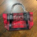 Victoria's Secret Bags | - Nwt - Limited Edition Victoria Secret Red Plaid Tote Bag. T3 | Color: Black/Red | Size: Os