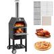 VEVOR Outdoor Küchenofen, 30cm Pizzagröße 2Schichten Holzkohle Garten Herd Pizzaofen 458x464x1418mm Küchenofen Zeltofen, 500 ℃ Gartenküche Pizzaofen Grill Pizzaofen mit Pizzastein Holzbackofen