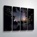 Rosecliff Heights Milky Way Rising Over Secret Beach In Oregon - 4 Piece Graphic Art on Canvas Canvas, in White | 36 H x 48 W x 2 D in | Wayfair