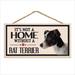 Imagine This Company It's Not a Home without Our Rat Terrier Wood Breed Sign in Black/White | 7 H x 10 W x 0.5 D in | Wayfair D6082