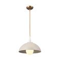 Kichler Fira 14 Inch 1 Light Pendant In Anvil Iron & Beech in White | 11.25 H x 14 W x 14 D in | Wayfair 52476GRG