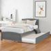 Sand & Stable™ Baby & Kids Venice Twin Size bed, Platform Bed w/ Two Drawers Wood in Gray | 37.5 H x 41.7 W x 79.5 D in | Wayfair