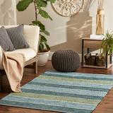 Blue/Green 72 x 48 x 5 in Area Rug - Breakwater Bay Kartal Jadeite Cotton Green/Blue Area Rug Cotton | 72 H x 48 W x 5 D in | Wayfair