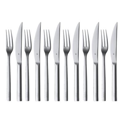 WMF 12-teiliges Steakbesteck »Nuova« silber Image