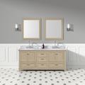 Randolph Morris Lily 72 Inch Modern Console Vanity with Rectangular Undermount Sinks - Light Oak RM35-728LO-SWH
