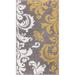 Well Woven Modern Damask Abstract Gold Mat Accent Rug - 2'3" x 3'11"