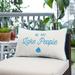 Humble + Haute Indoor/Outdoor Sunbrella Canvas Natural Lumbar Embroidered Pillow