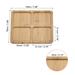 Plant Pot Saucer, 2 Pack 19cm Bamboo Square Lattice Flower Drip Tray - Natural Wooden Color