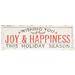 Wishing You Joy & Happiness Sign - 8"H x 24"Wx 0.25"D