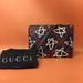 Gucci Bags | Gucci Marmont Clutch Ghost Gg Logo Long Strap Navy Blue Leather Cross Body Bag | Color: Blue | Size: 13.75"L X 1.75"W X 10"H