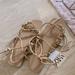 Zara Shoes | Beautiful Summer Sandals These Sandals Are Size 38 But It Runs Like Size 7/5 | Color: Cream | Size: 7.5