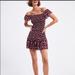 Zara Dresses | Burgundy Smocked Dress | Color: Red/White | Size: S