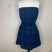 American Eagle Outfitters Dresses | Aeo Wool Blend Navy/ Green Tartan Plaid Dress Size 8 | Color: Blue/Green | Size: 8