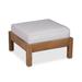 CO9 Design Jackson Outdoor Teak Ottoman w/ Cushion Wood in Brown/Gray | 16 H x 26 W x 26 D in | Wayfair JK10NCUS73EGGSHELL