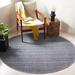 Gray/White 72 x 72 x 0.24 in Indoor Area Rug - Latitude Run® Kilim 304 Area Rug In Grey/Ivory Polyester | 72 H x 72 W x 0.24 D in | Wayfair