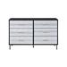 Everly Quinn 29" Tall Wood 6 - Drawer Accent Chest Wood in Gray/Black | 29 H x 47 W x 16 D in | Wayfair EE71066882D24CFD9EB6E816D85EFF3E