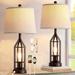 Longshore Tides Farmhouse Table Lamps For Living Room Set Of 2, 3-Way Dimmable Touch Control Bedside Lamps w/ 2 USB Charging Ports | Wayfair