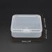 6pcs Clear Storage Container with Hinged Lid Plastic Square Craft Box