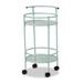 Newell Mid-Century Modern Metal 2-Tier Kitchen Cart-Mint Green