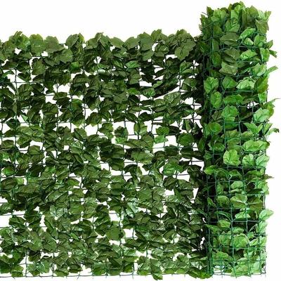 COSTWAY Künstliches Pflanzenwand 150 x 300cm, Hecke Efeublaettern Sichtschutz Heckenpflanze Image