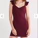 Urban Outfitters Dresses | Urban Outfitters Kimchi Blue Burgundy Ruffle Strap Bodycon Mini Dress,Uo Dress | Color: Red | Size: L