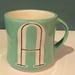 Anthropologie Dining | Anthropologie Hand Painted Aqua Green Colorway Monogram "A" Initial Coffee Mug | Color: Blue/Green | Size: Os