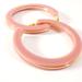 J. Crew Jewelry | J.Crew Pink Gold Resin Stripe Hoop Earrings Nwot 68 | Color: Gold/Pink | Size: Os