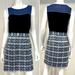 Anthropologie Dresses | Anthropologie Moulinette Soeurs 4 Colorblock Blue Black Woven Plaid Sheath Dress | Color: Black/Blue | Size: 4