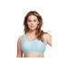 Plus Size Women's MAGICLIFT® SEAMLESS SPORT BRA 1006 by Glamorise in Frosted Aqua (Size 38 H)