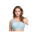 Plus Size Women's MAGICLIFT® SEAMLESS SPORT BRA 1006 by Glamorise in Frosted Aqua (Size 46 C)