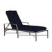 Summer Classics Monaco 76" Long Reclining Single Chaise w/ Cushions Metal in Gray | 36.75 H x 27.5 W x 76 D in | Outdoor Furniture | Wayfair