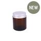 Nutley's 30ml Amber Glass Ointment Jar with Silver Lid