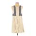 Old Navy Casual Dress - A-Line Crew Neck Sleeveless: Ivory Dresses - Women's Size X-Small