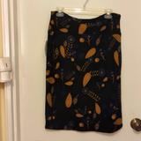 Lularoe Skirts | Llr Cassie Xl (18-20, True To Size) | Color: Blue/Gold | Size: Xl (18-20, True To Size)