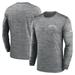 Men's Nike Gray Seattle Seahawks Sideline Velocity Athletic Stack Performance Long Sleeve T-Shirt