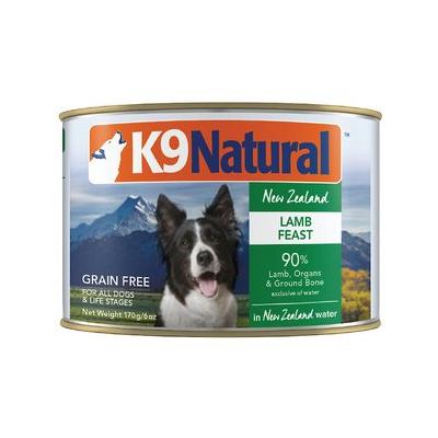 K9 Natural Grass-Fed Lamb Feast Grain-Free Canned Dog Food, 6-oz, case of 12