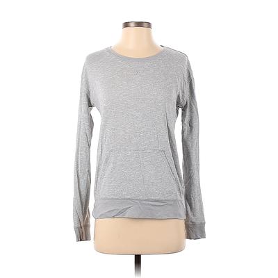 Tommy Hilfiger Sweatshirt: Gray Marled Tops - Women's Size Small